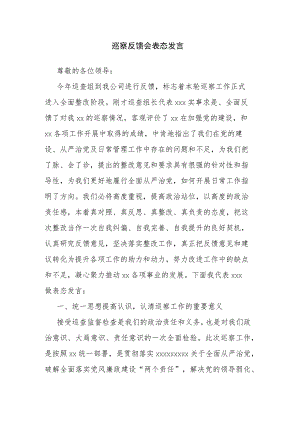 巡察反馈会表态发言.docx