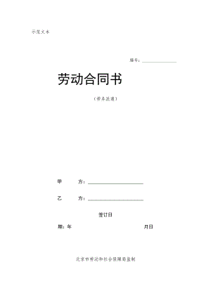 劳动合同法实用资料汇编大全--北京市劳务派遣劳动合同范本(doc 11).docx