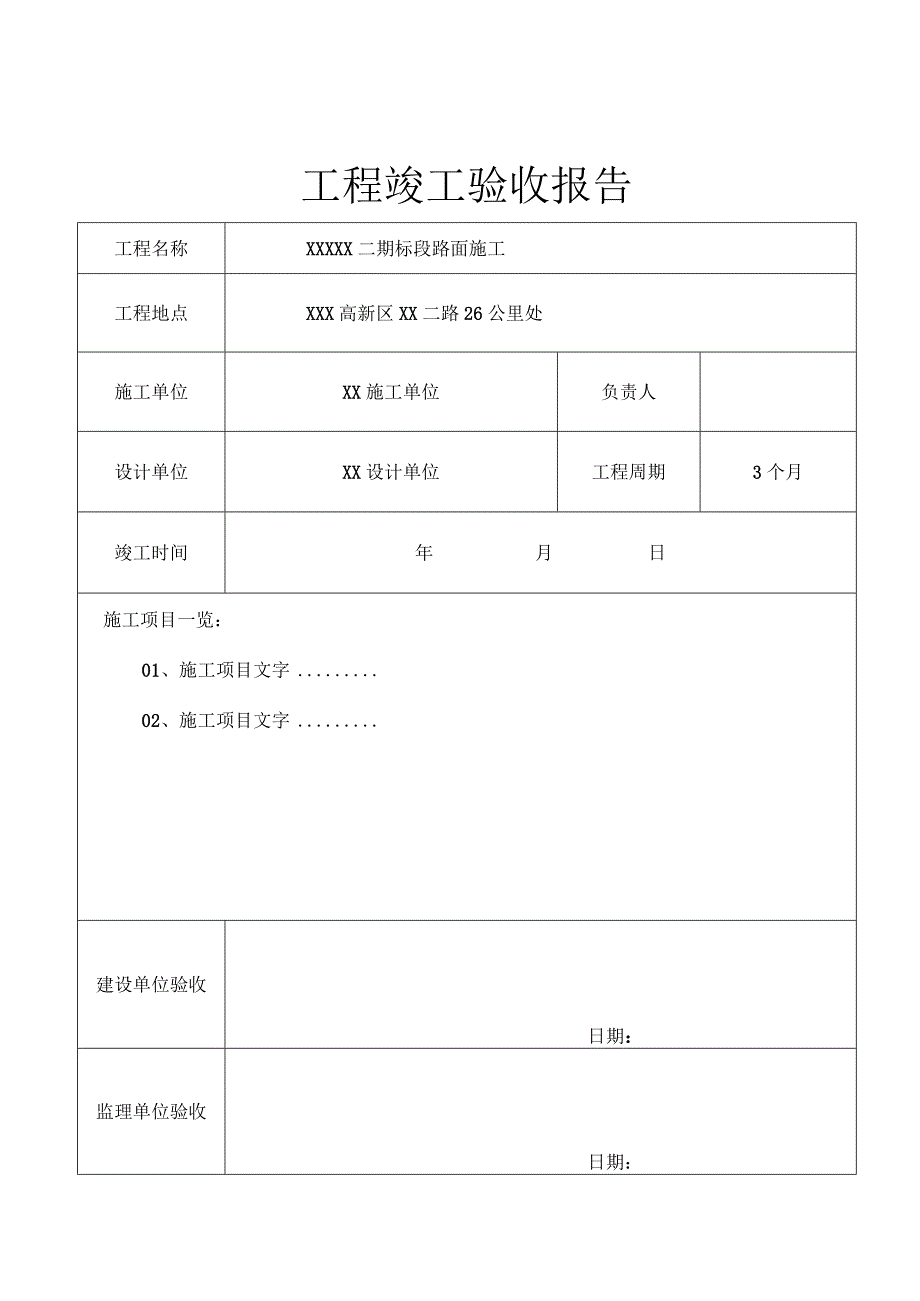 工程项目竣工验收清单参考模板-范本5份.docx_第2页