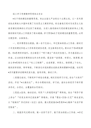 组工学习党建精神思想体会发言.docx