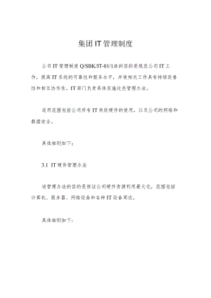 集团IT管理制度.docx