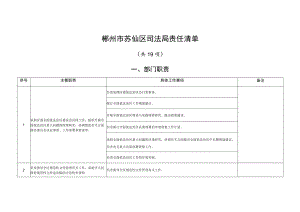 郴州市苏仙区司法局责任清单.docx