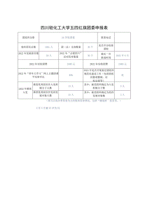 表3-1四川轻化工大学五四红旗团委申报表.docx