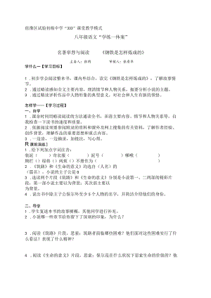 《钢铁是怎样炼成的》教案(导学案).docx