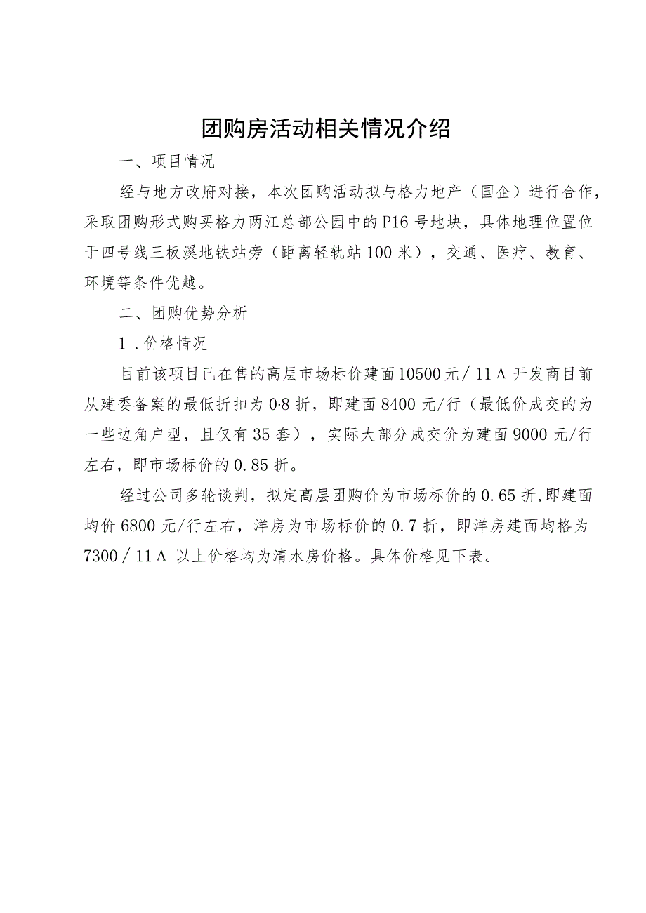 关于公司团购房活动相关情况介绍20230829(复核版)(4).docx_第1页