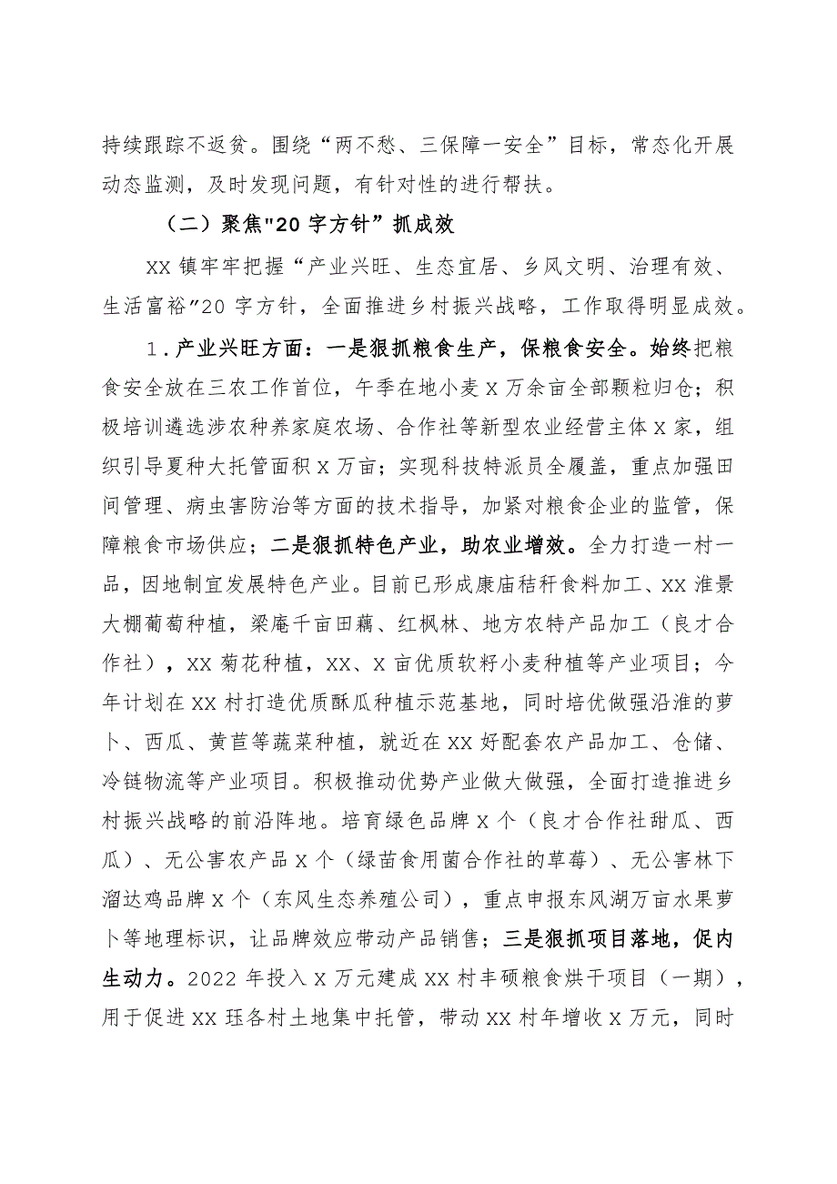 乡镇街道四个聚焦乡村振兴工作汇报总结报告230906.docx_第2页