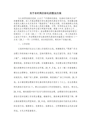 关于农村高价彩礼的整治方案三.docx