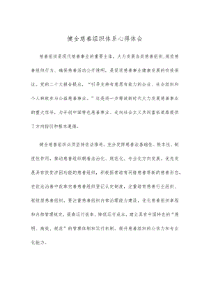 健全慈善组织体系心得体会.docx