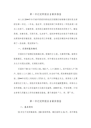 第一书记述职报告2篇供借鉴.docx