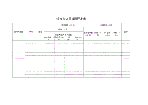 大学生综合实训周成绩评定表.docx