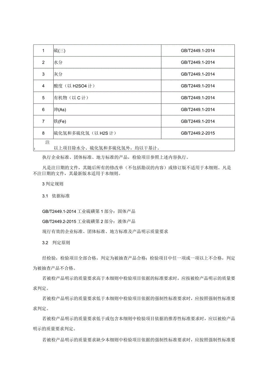 工业硫磺产品质量监督抽查实施细则（2022年版）.docx_第2页