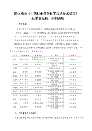 中药材走马胎林下栽培技术规程编制说明.docx