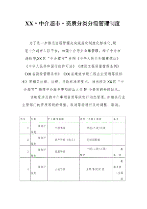 XX“中介超市”资质分类分级管理制度.docx