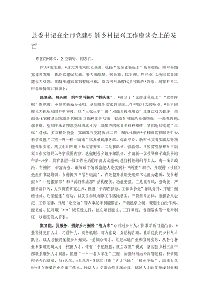 县委书记在全市党建引领乡村振兴工作座谈会上的发言.docx