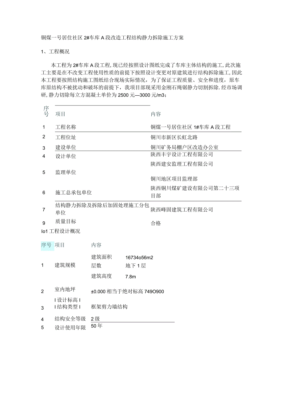 静力切割拆除紧急施工实施方案.docx_第1页