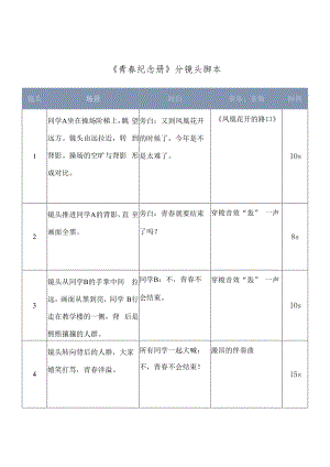 短视频分镜头拍摄脚本5份.docx