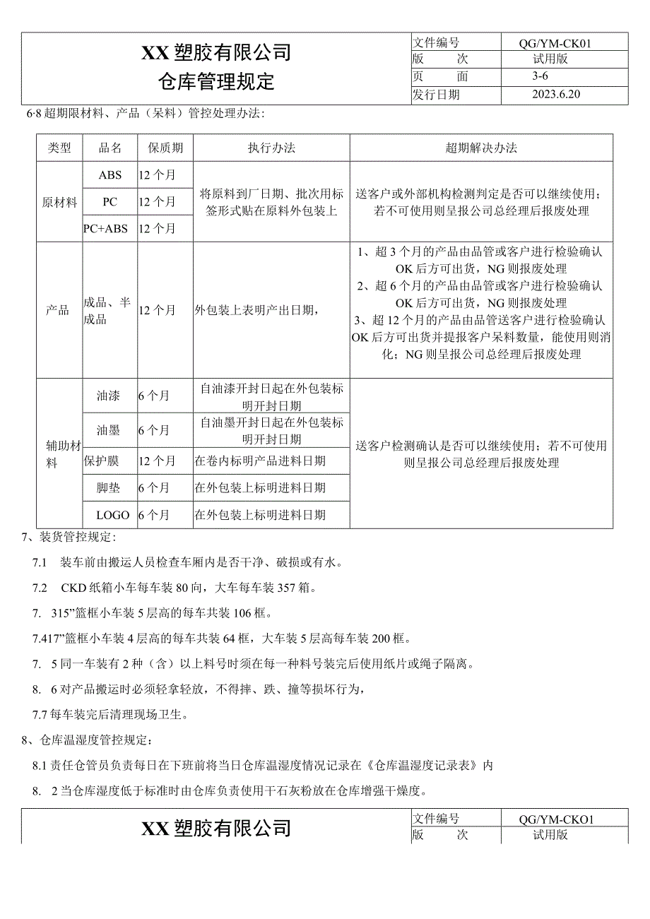 仓库管理规定（塑料行业）.docx_第3页