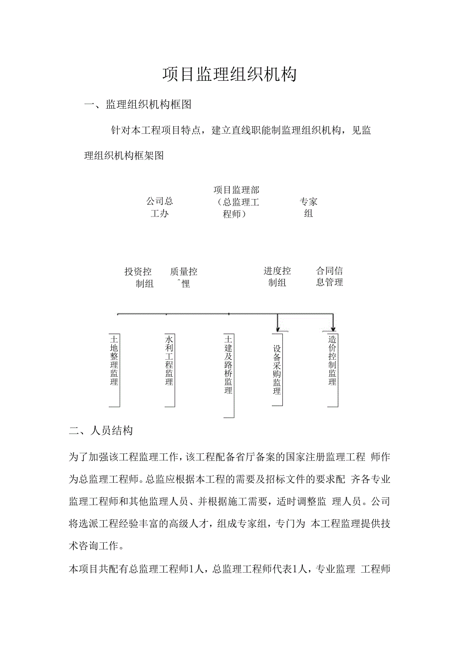 项目监理组织机构.docx_第1页