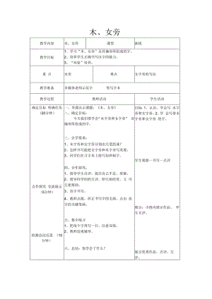 北师大版书法四年级上册《第7课 木字旁》教学设计3.docx