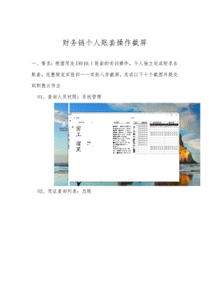 财务链个人账套操作截屏.docx