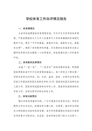 学校体育工作自评情况报告范文11篇.docx