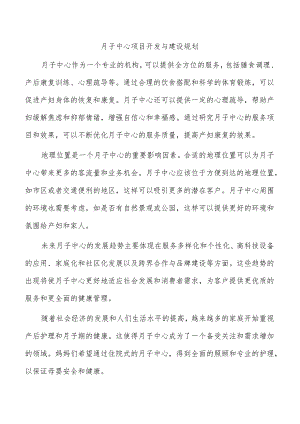 月子中心项目开发与建设规划.docx