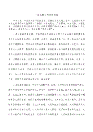 干部选拔任用总结报告.docx