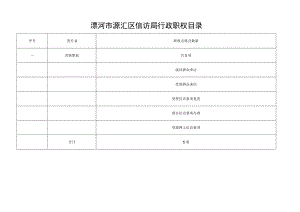 漯河市源汇区信访局行政职权目录.docx