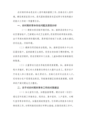 当前农村厕所革命工作存在的问题及对策.docx