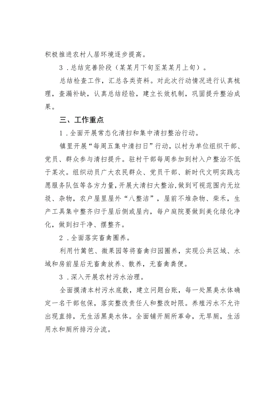 某某镇2022年农村人居环境整治提升“百日攻坚”行动工作方案.docx_第2页