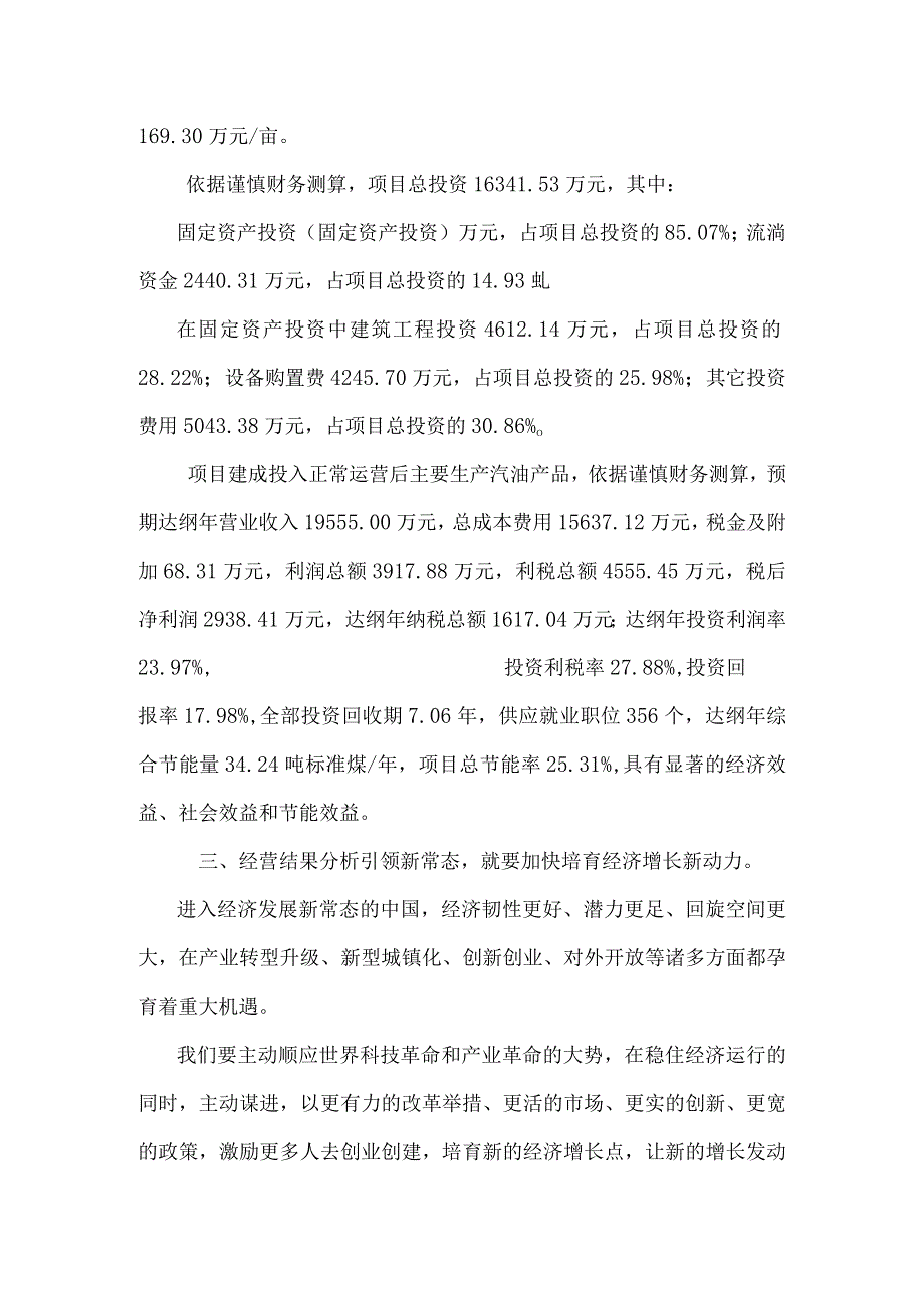 汽油项目运营分析报告.docx_第3页