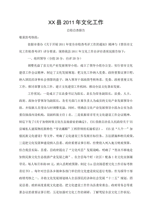 文化产业自查报告.docx