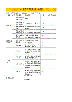 绩效考核专员绩效考核表.docx