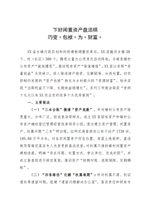 闲置资产处置工作经验.docx