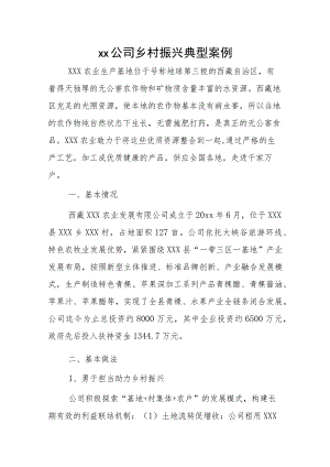 xx公司乡村振兴典型案例.docx