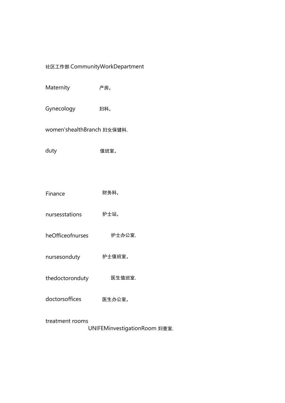 医院科室翻译小汇总.docx_第3页