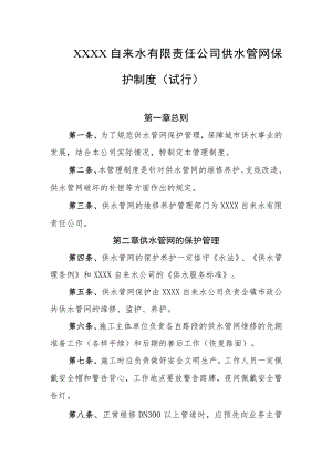 自来水有限责任公司供水管网保护制度（试行）.docx