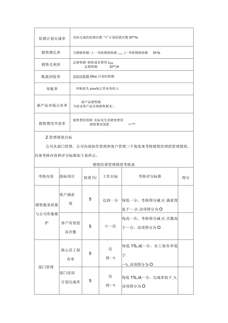 企业销售经理绩效考核方案设计.docx_第3页