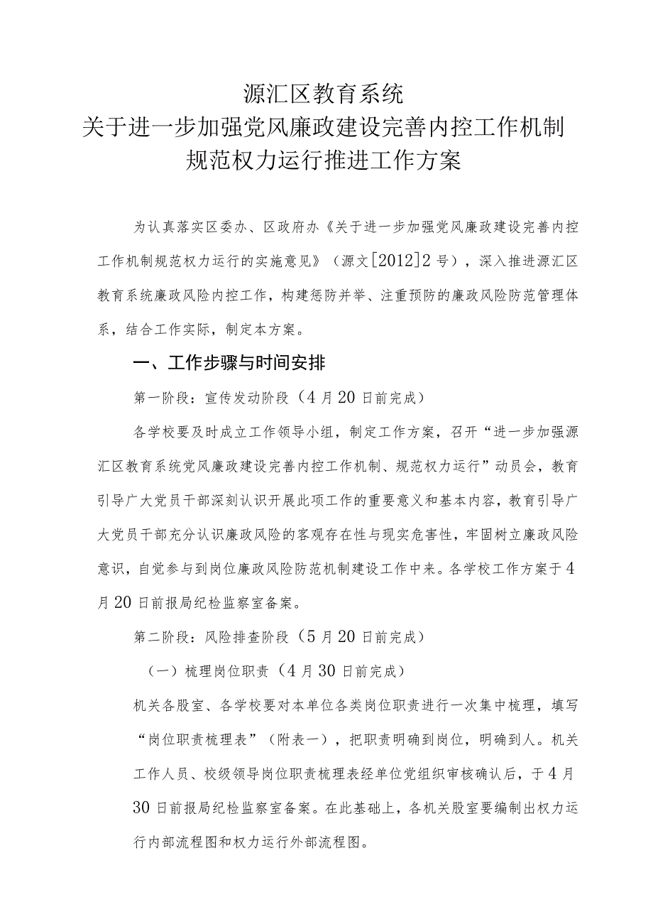 (网上发文)关于进一步加强党风廉政建设完善内控工作机制规范权力运行推进工作方案.docx_第2页