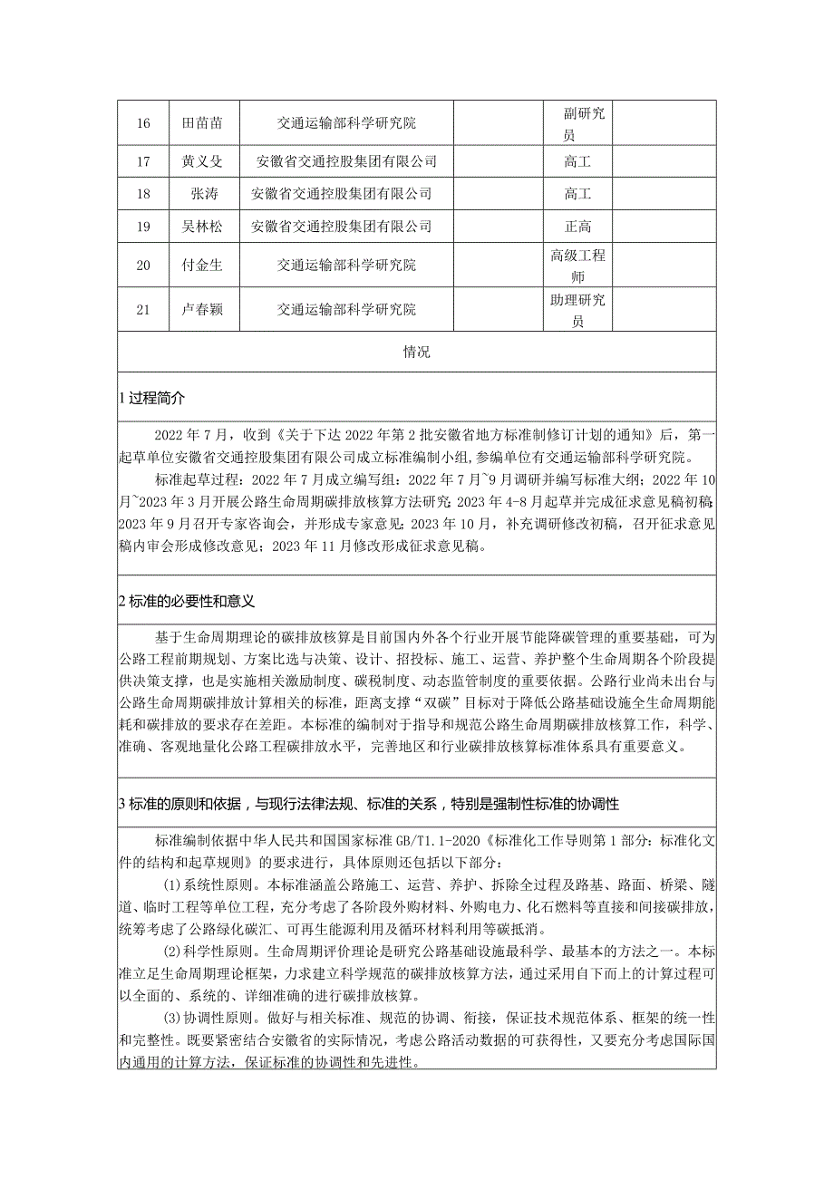 附件2.《公路生命周期碳排放核算标准(征求意见稿）》编制说明.docx_第2页