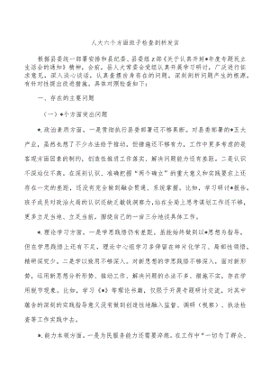 人大六个方面班子检查剖析发言.docx