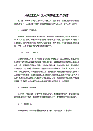 108-助理工程师试用期转正工作总结.docx