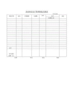 企业单位生产管理制造月报表.docx