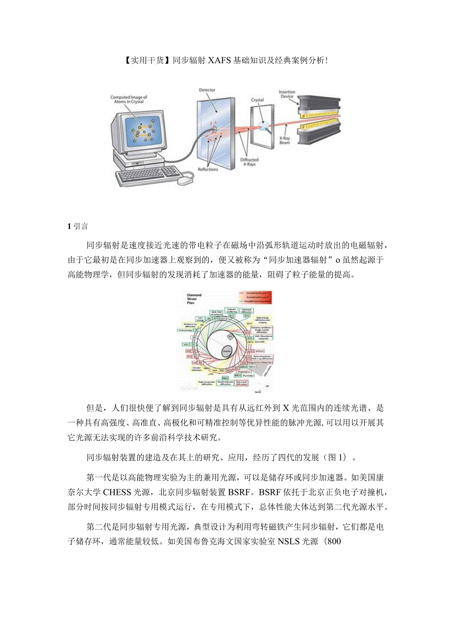 同步辐射XAFS基础知识和案例分析.docx_第1页