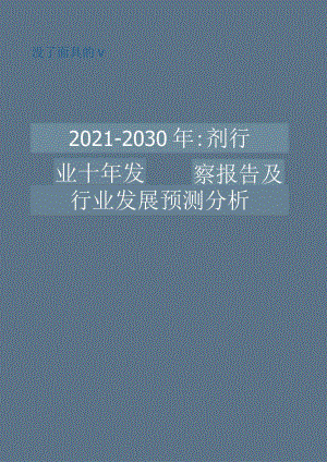 填充剂行业2021-2030十年发展洞察报告及行业发展预测分析.docx