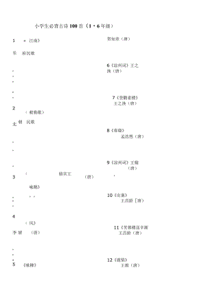 小学生必背古诗100首(注音版)1-6年级.docx