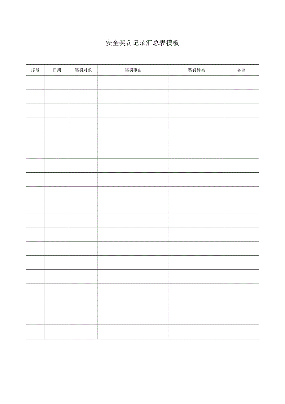 安全奖罚记录汇总表模板.docx_第1页