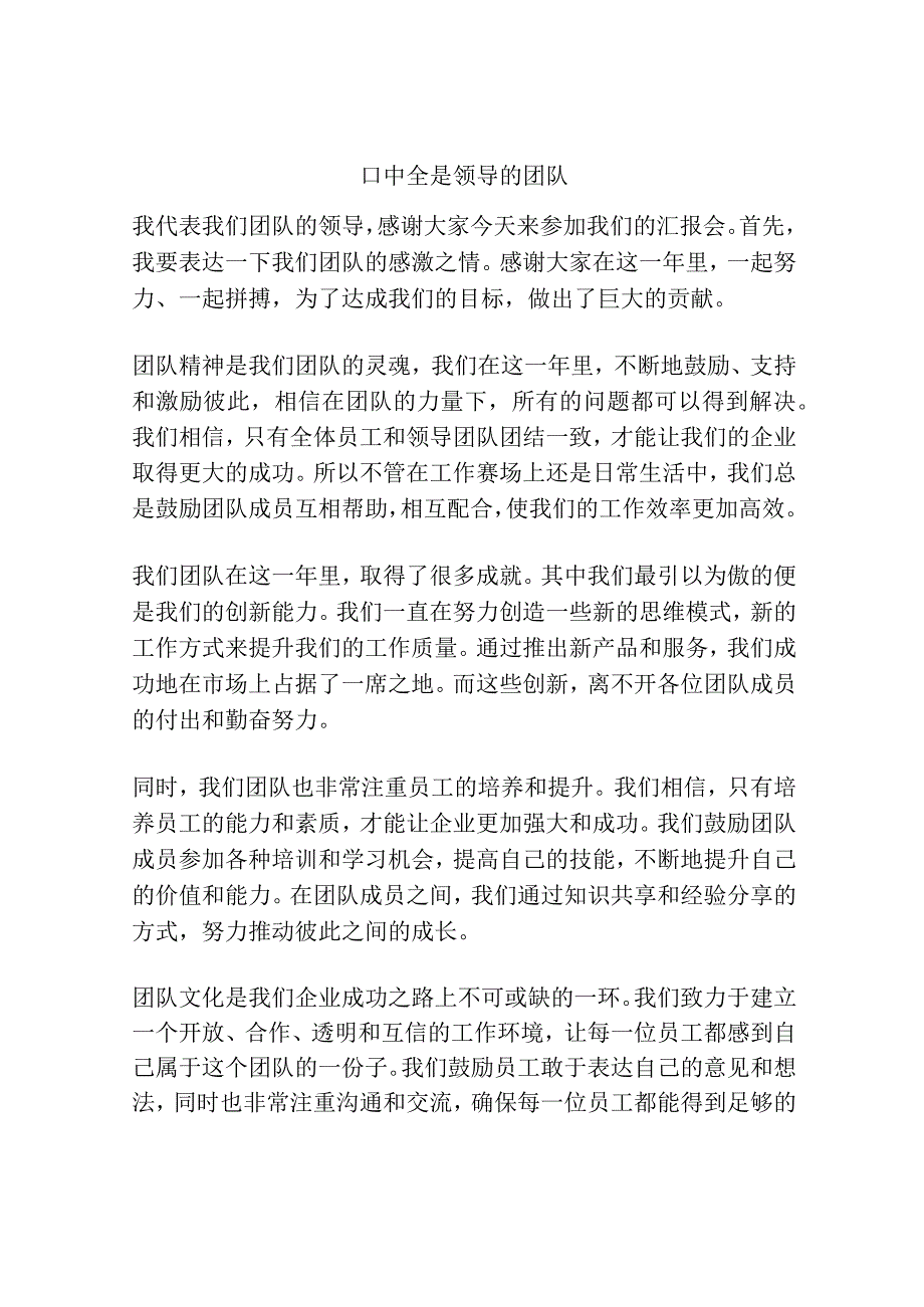 口中全是领导的团队.docx_第1页