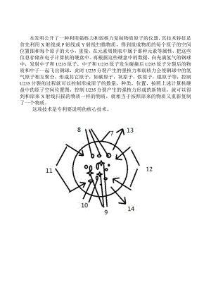 一种利用强核力和弱核力复制物质原子的仪器.docx