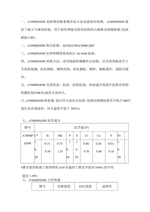 A709HPS50W热处理温度A709HPS50W冶炼方法.docx